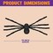 JOYIN 6.4ft Halloween Hairy Spider Outdoor Decorations,Light-up LED Eyes Scary Giant Spider Fake Large Spider Hairy Spider Props for Halloween Yard Decorations Party Outdoor and Outdoor Decor, Black